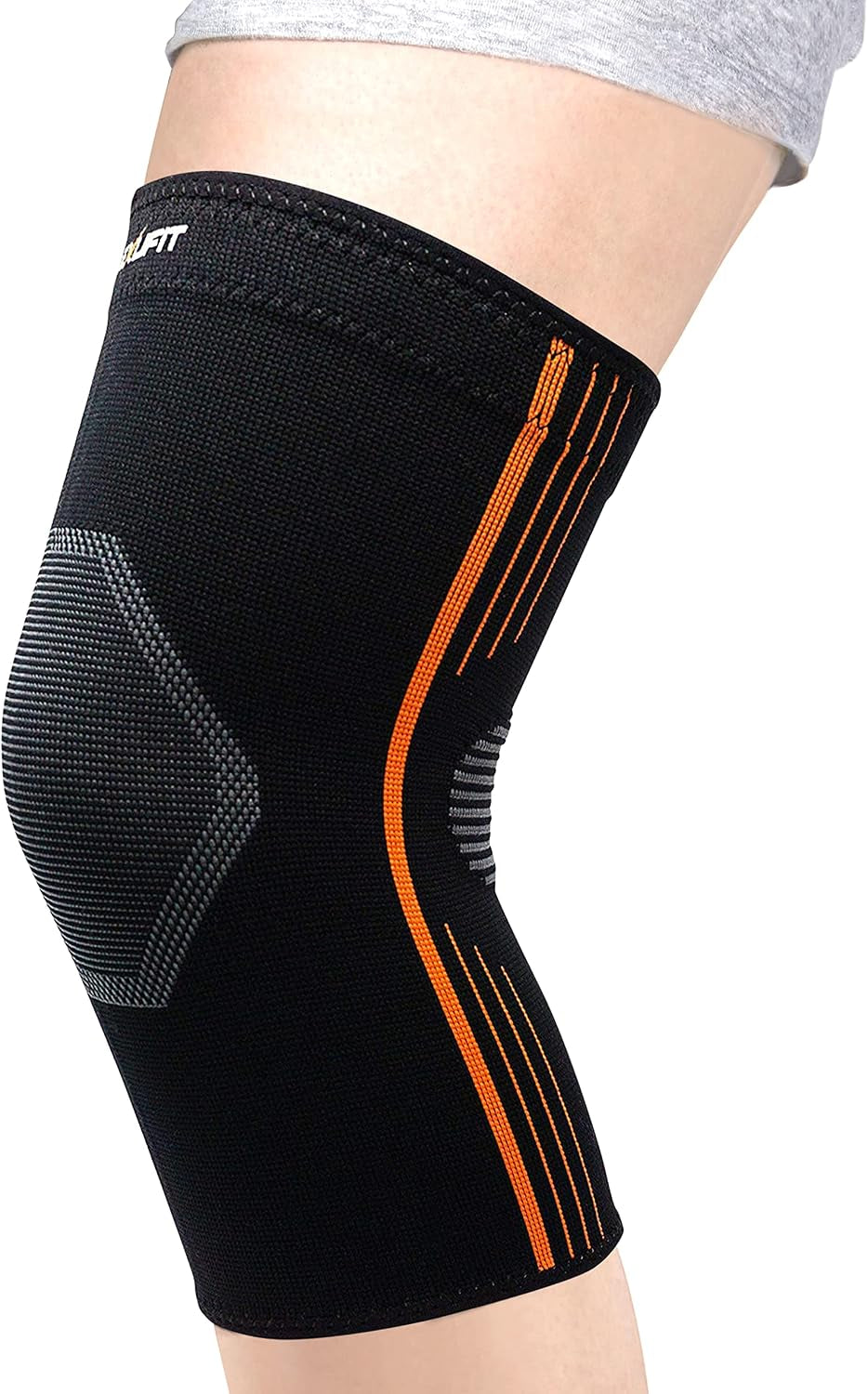 ® - Compression Knee Sleeves, Medical-Grade Knee Compression Sleeve Women and Men for Crossfit to Reduce Knee Pain In, Weightlifting, and Gym Knee Support, Orange, Small, Pack of 2