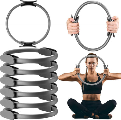 Pilates Ring 11. 81 Inch Pilates Circle Yoga Ring Magic Lightweight Flexible Workout Equipment for Fitness Physical Therapy Resistance Exercise Arms Legs
