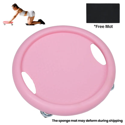 KYOUBY Ab Roller Wheel - 4 Anti-Slip PU Wheels Core Coaster, Adjustable Crunch Trainer, Abdominal Exercise Board, Ab Workout Machine, at Home Gym Equipment for Core Training
