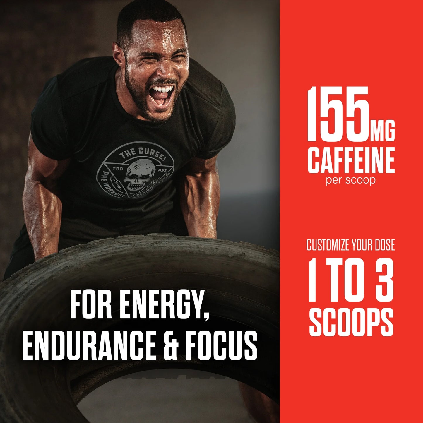 JNX Sports® the Curse Pre Workout Powder Watermelon Pre Workout Mix for Energy and Focus, 50 Serves