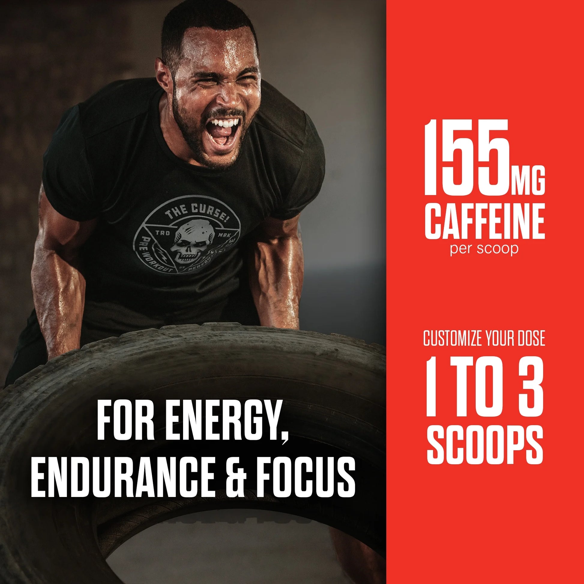 JNX Sports® the Curse Pre Workout Powder Watermelon Pre Workout Mix for Energy and Focus, 50 Serves