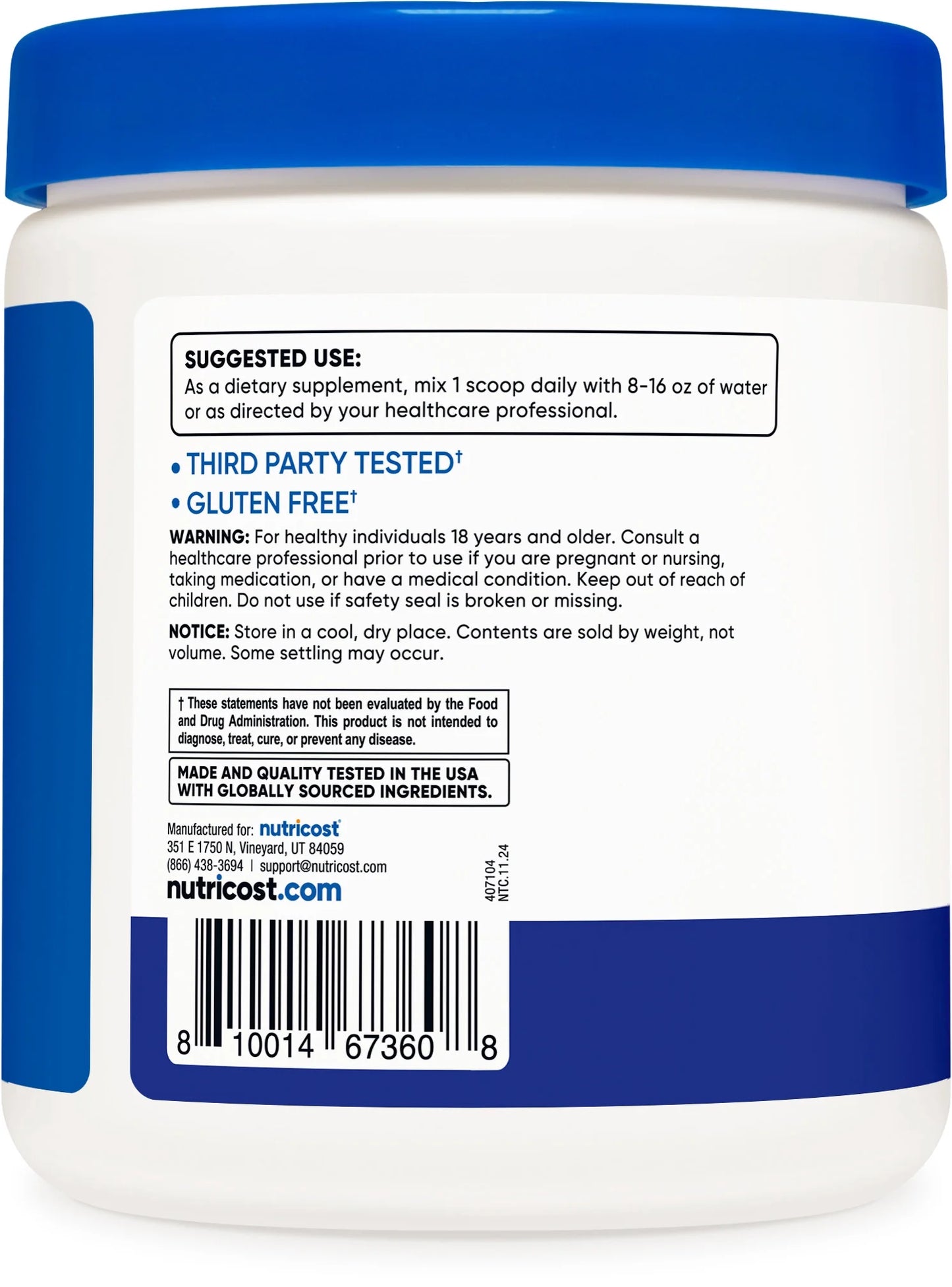 EAA Powder 30 Servings (Blue Raspberry)- Amino Acids Supplement