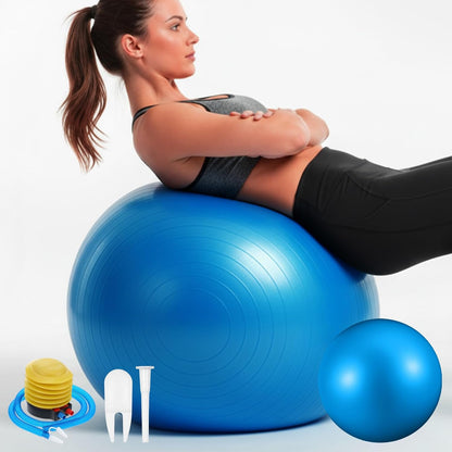 2PCS Yoga Ball, 25Inch Thicked Anti-Burst Exercise Balls for Workout Stretching Stability, Non-Slip Balance Ball Equipment for Women Pilates Physical Therapy Pregnancy Labor Birthing Fitness