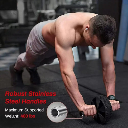 Ab Roller Wheel with Non-Slip Handle, Portable Ab Workout Equipment, Home Gym Fitness Equipment, Exercise Wheel for Men & Women, Gymtok, Gym Accessories