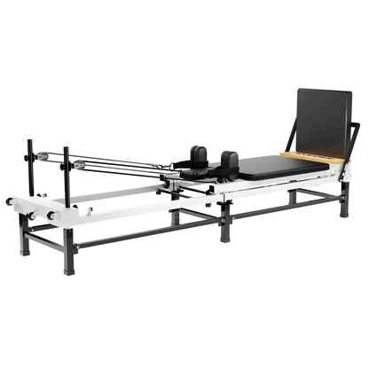 PAETA Pilates Reformer, Foldable Reformer Pilates Machine for Home Use, with Dual Resistance- Springs and Cords, Pilates Equipment for Home Workouts with Jump Board, up to 400 LBS Adjustable Elastic Band