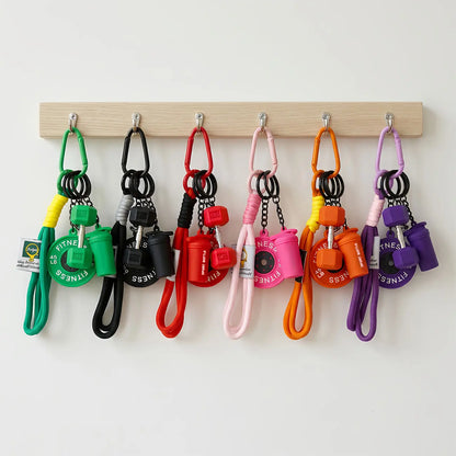 Fitness Keychain, Dumbbell & Weights Keychain, Gym Bag Charms & Fitness Accessories for Women and Men, Cute Mini Keychains for the Gym, Perfect Workout Gifts for Gym Enthusiasts