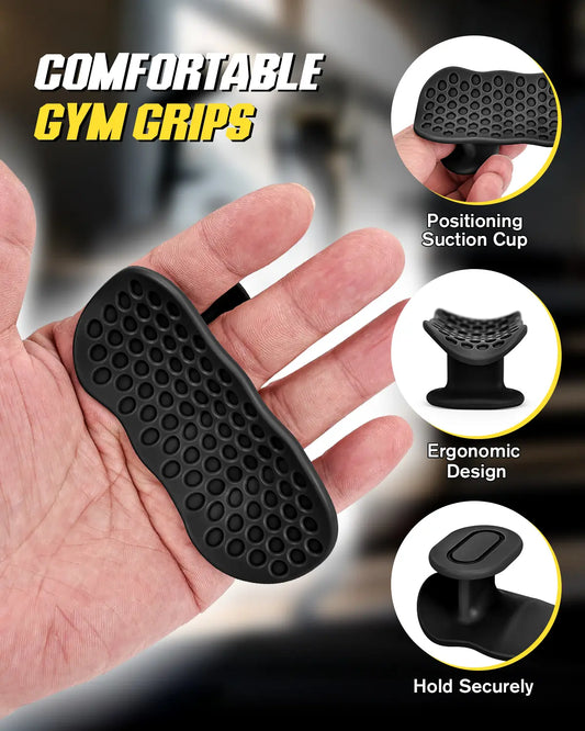 Weight Lifting Grips for Women & Men, Anti-Slip Rubber Gym Gloves for Palm Protection, Suitable for Dumbbell、Pull-Up、Deadlift