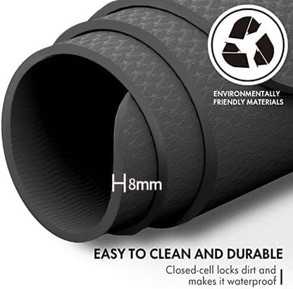 Large Yoga Mat 6'X 4'（72”X 48”）—1/4" &1/3" Extra Wide Exercise Mat 183Cm X 122Cm Large Exercise Mat Big Home Yoga Mat Pilates Mat,Non Slip,Thick,Tpe Workout Mat,For Women & Men, Yoga, Pilates, Gym and Floor Workouts Pilates