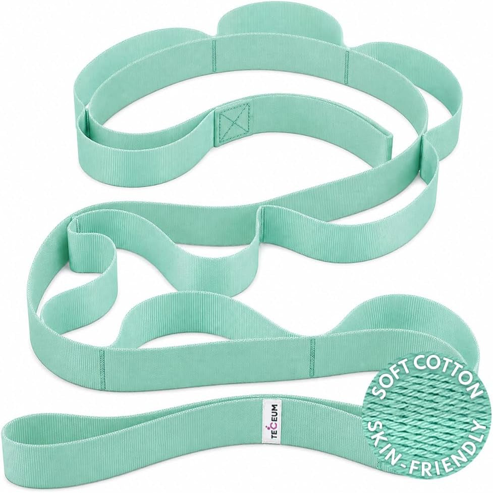 Stretching Strap with 10 Loops for Physical Therapy & Rehab