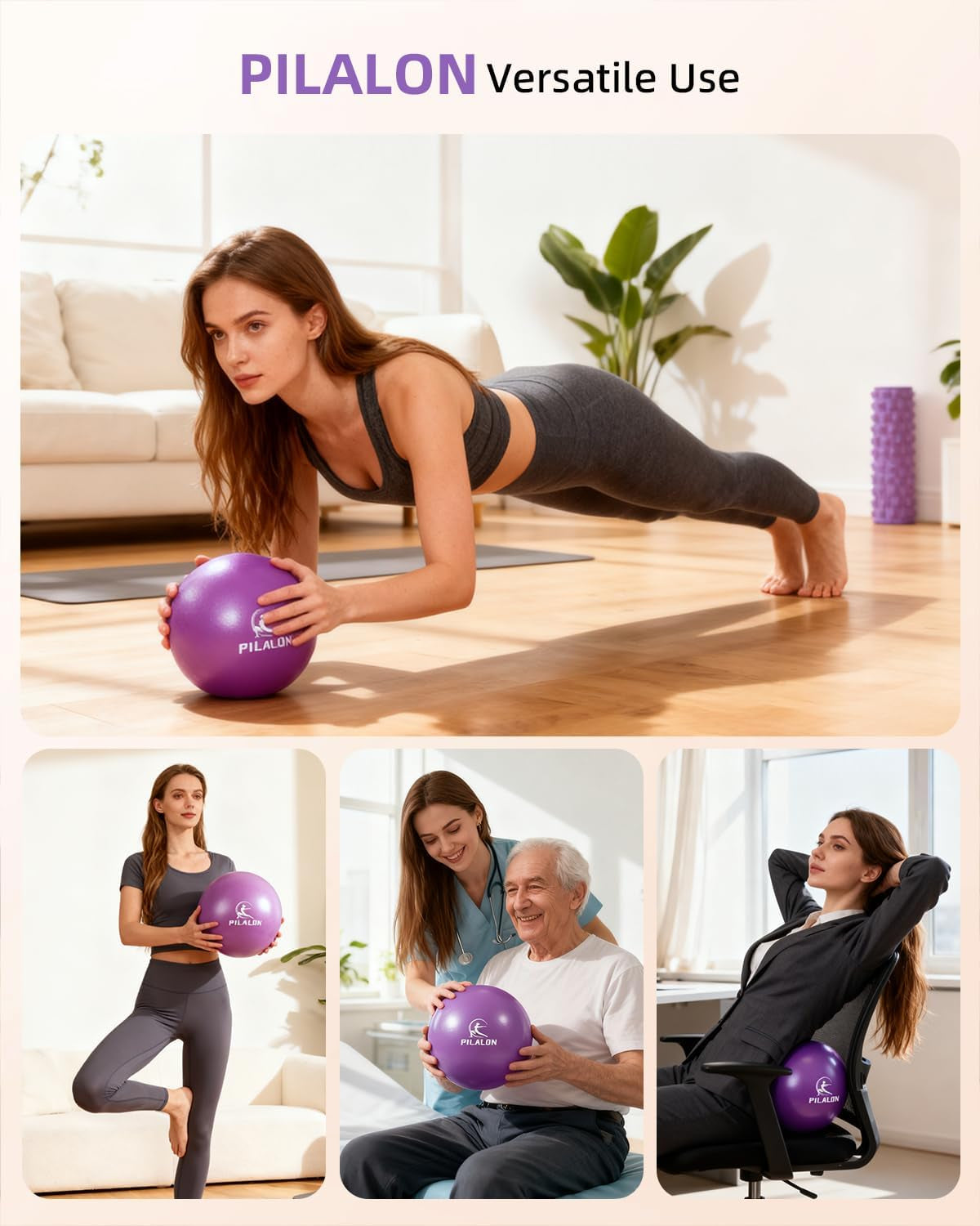 Pilates Ring Set - Studio-Grade Anti-Deformation Pilates Kit - Pilates Equipment for Home Workout - 14'' Pilates Ring, Pilates Ball, 2 Dumbbells, 5 Resistance Bands for Toning Arms, Thighs