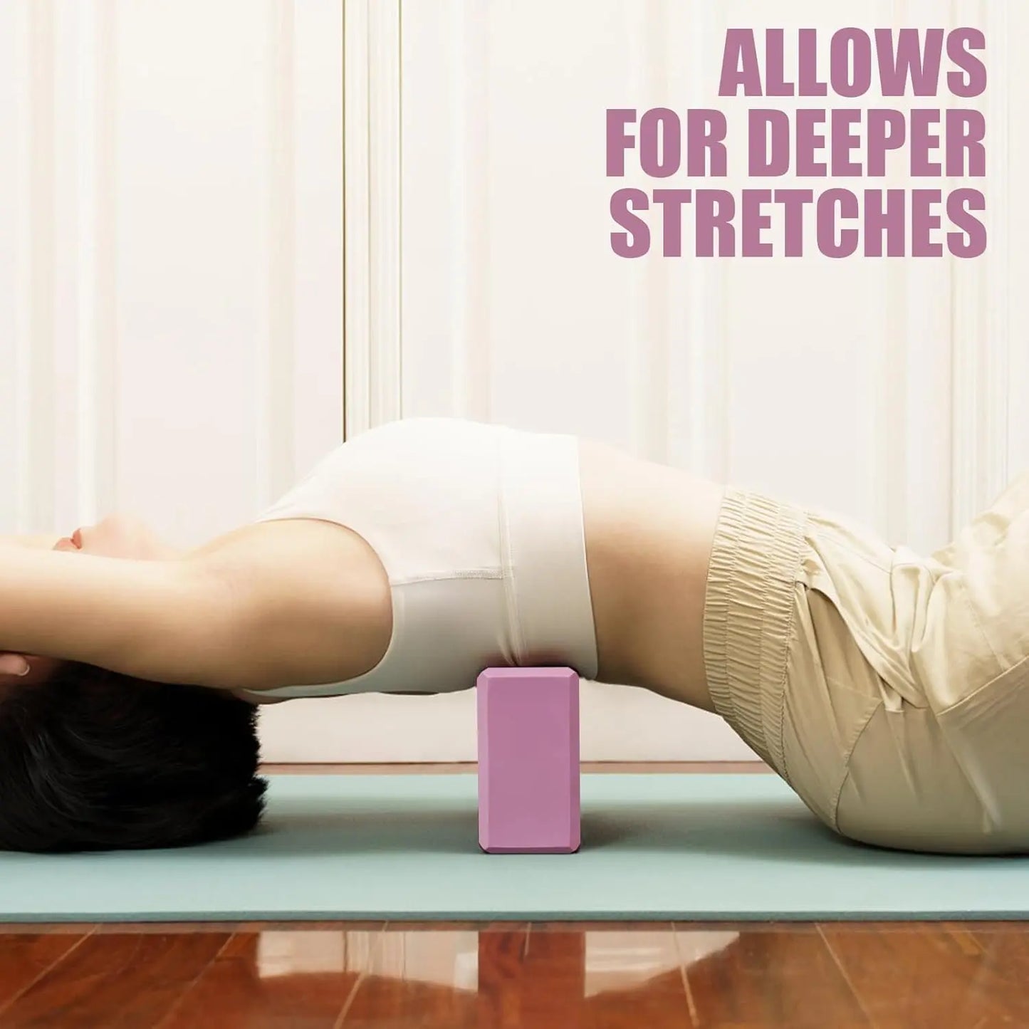 2 Pack Yoga Blocks 9"X6"X3" – Non-Slip Foam Yoga Props for Pilates, Stretching, Flexibility & Meditation | Home Workout Essentials for Beginners Outdoorfun Strap