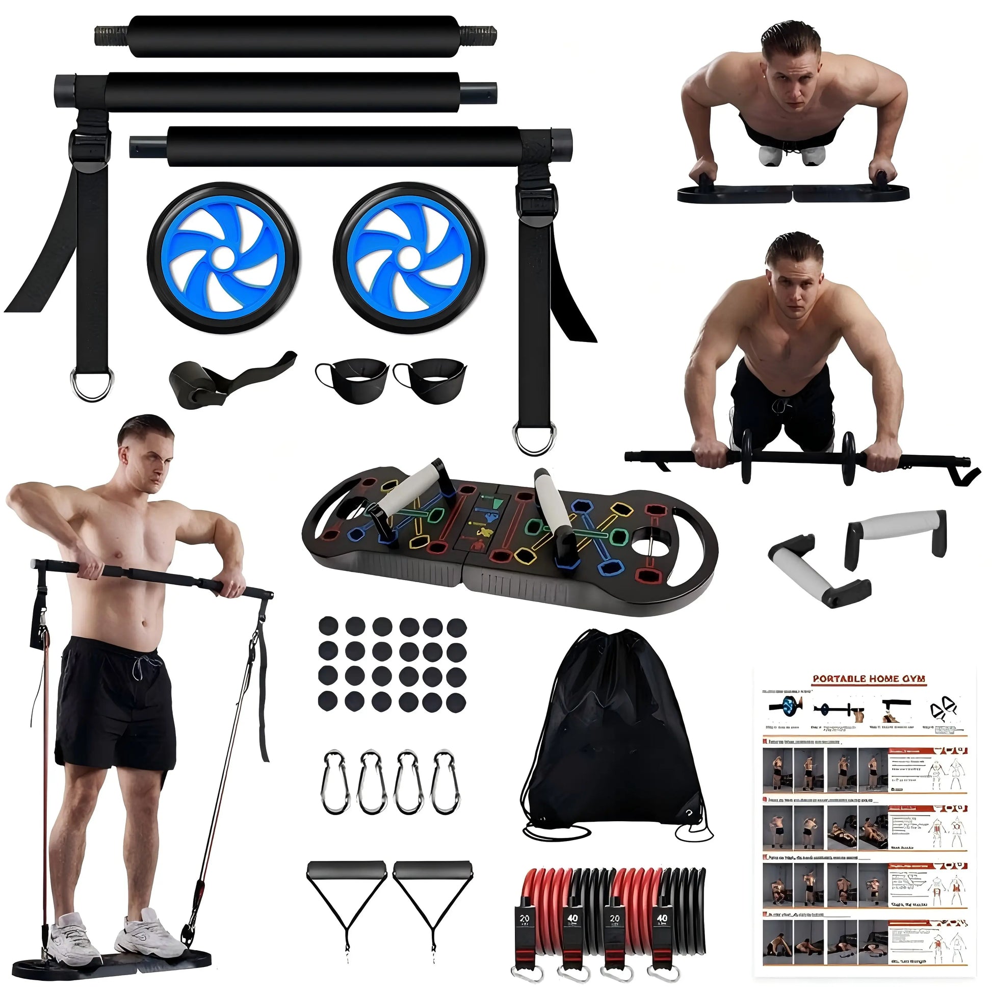 HOTWAVE Push up Board Fitness,Professional Strength Training Equipment for Chest, Shoulders, Back & Triceps, Portable Workout Station with Non-Slip Handles Home Exercise Machine Arm Exerciser Push up Stand Push up Bars