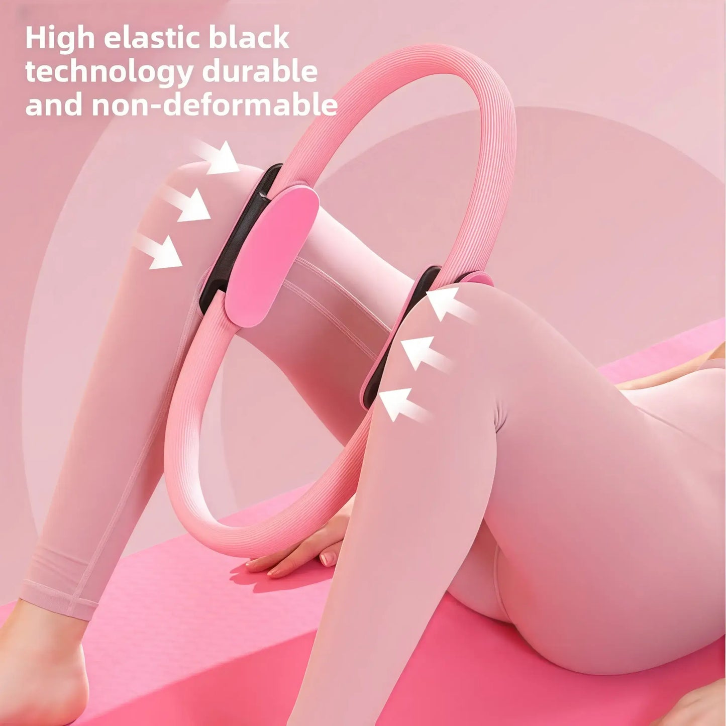 Pilates Ring Fitness Circle Ring for Workout Dual Grip Pilates Magic Circle Flexible Exercise Ring for Training Portable Fitness Pilates Ring Pilates Board, Exercise Circle, Flexible Ring