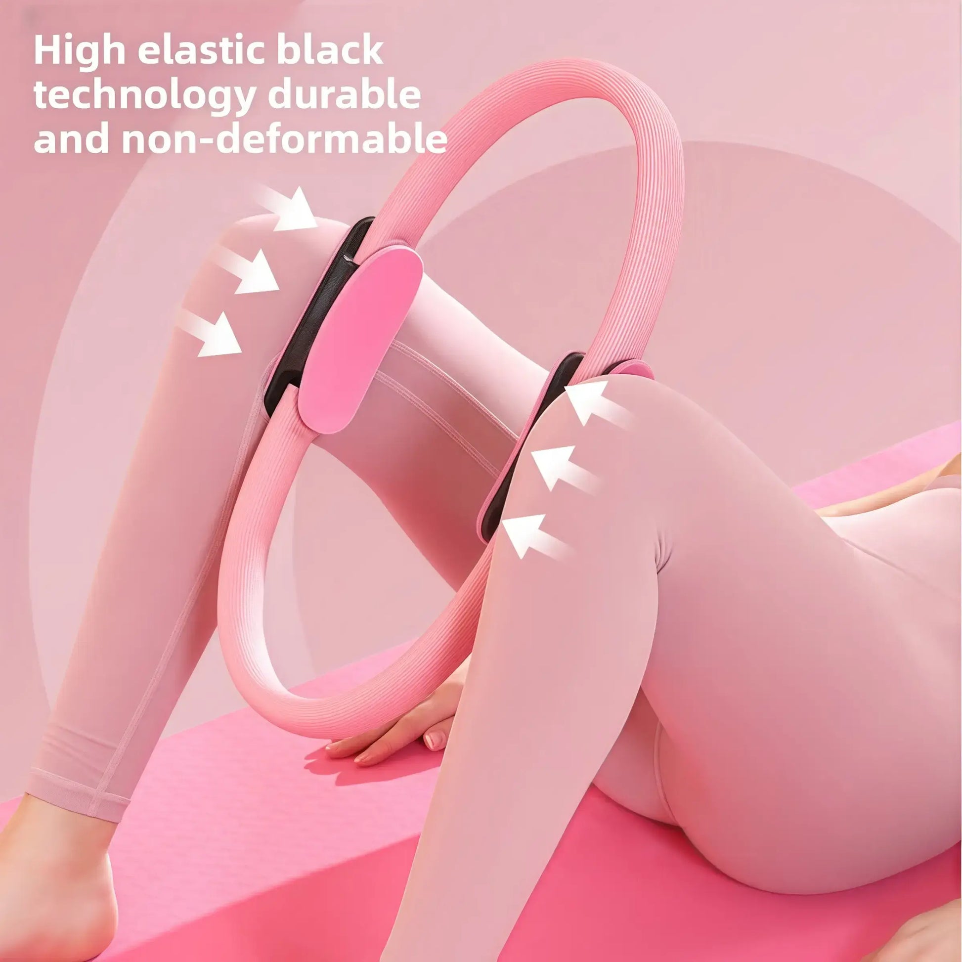 Pilates Ring Fitness Circle Ring for Workout Dual Grip Pilates Magic Circle Flexible Exercise Ring for Training Portable Fitness Pilates Ring Pilates Board, Exercise Circle, Flexible Ring