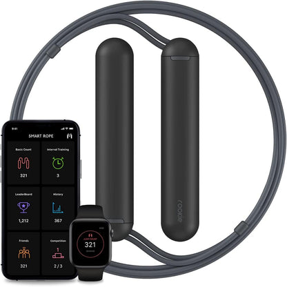 Smart Rope Rookie – Smart Jump Rope with Counter & App, Bluetooth Fitness Tracker, Adjustable Jump Rope for Weight Loss, Cardio, HIIT & Home Workouts