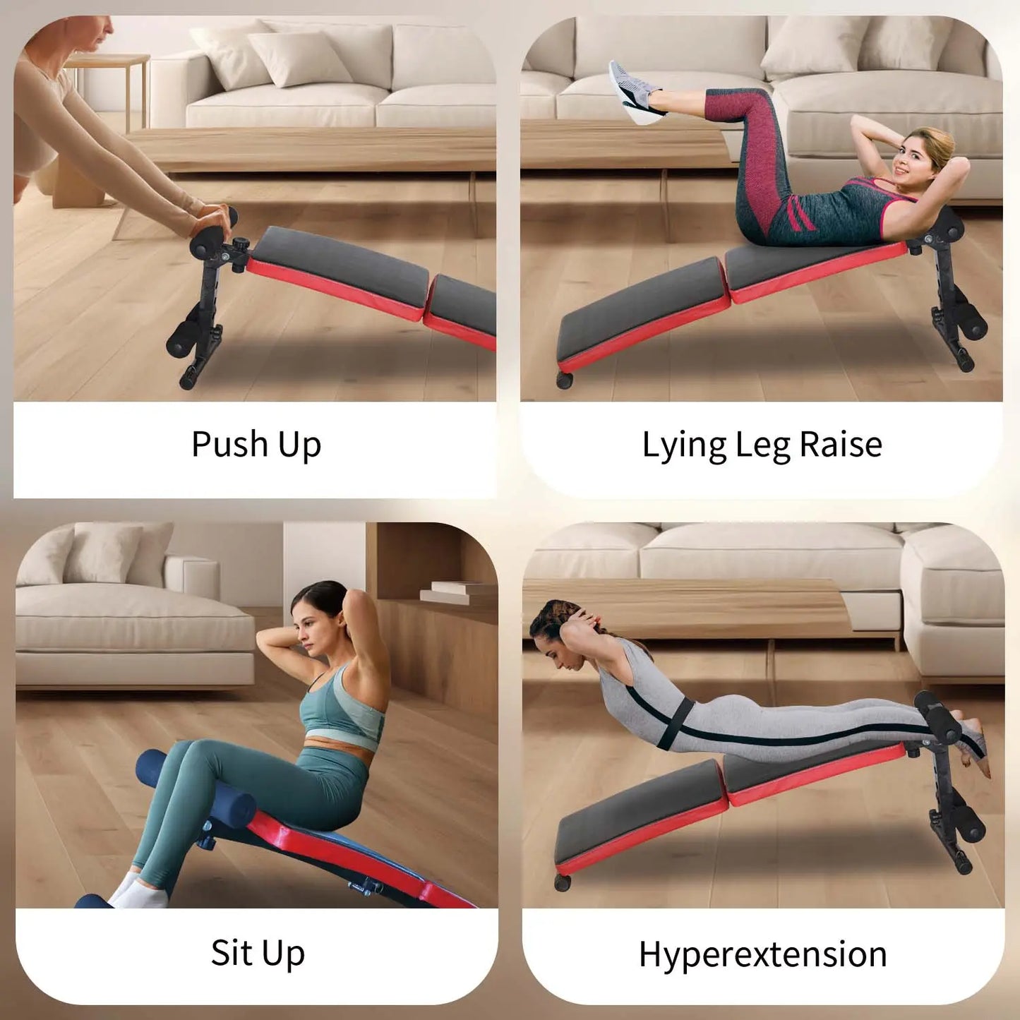 Adjustable Weight Bench with Steel Frame for Muscle Building Weight Lifting, Portable Foldable Design with Cushioned Support & Multiple Angles, 100Kg Capacity, Portable Adjustable Resistance Weight Lifting