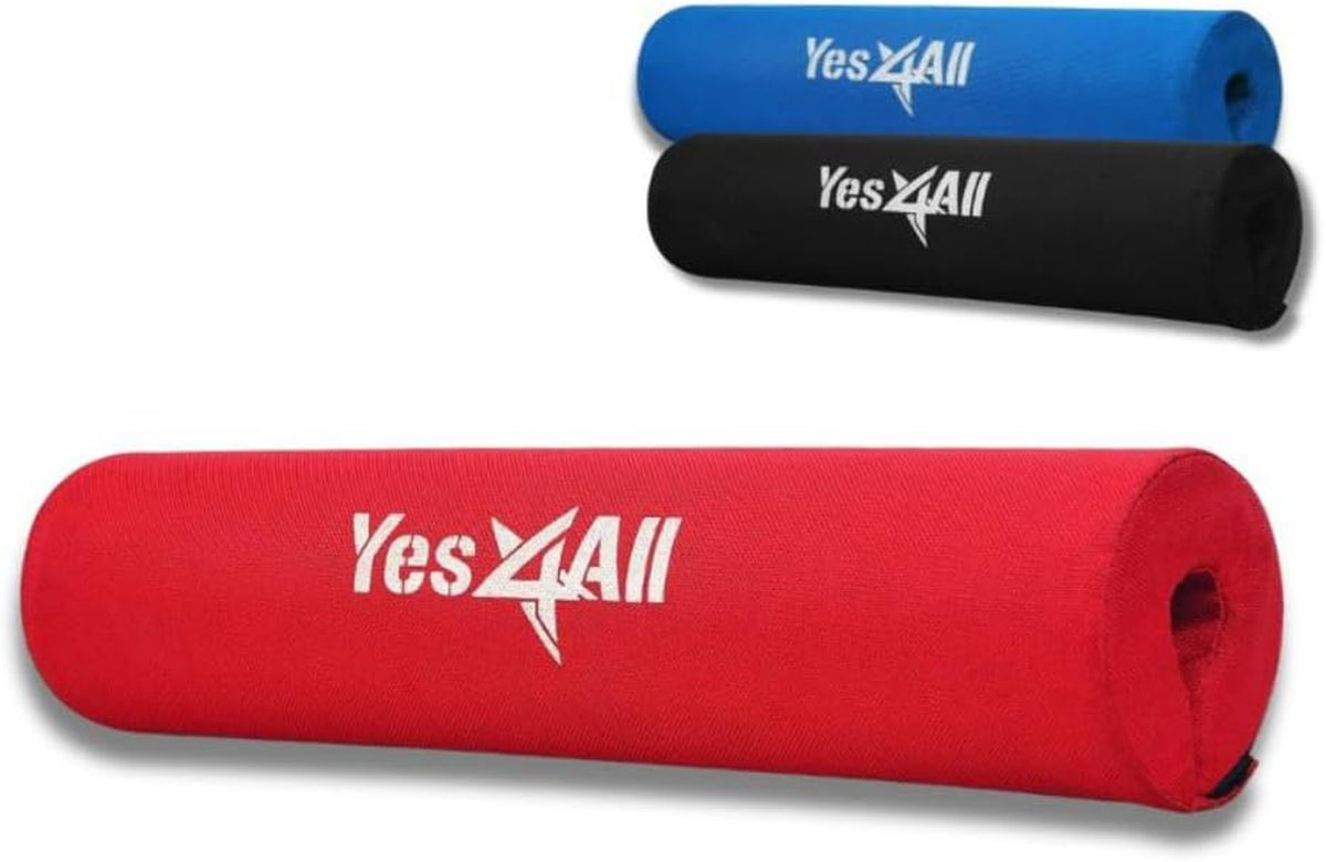 Yes4All Ergonomic Foam Bar Pad, Olympic Barbell Squat & Neck Pad for Squats, Hip Thrusts & Weight Lifting Bar