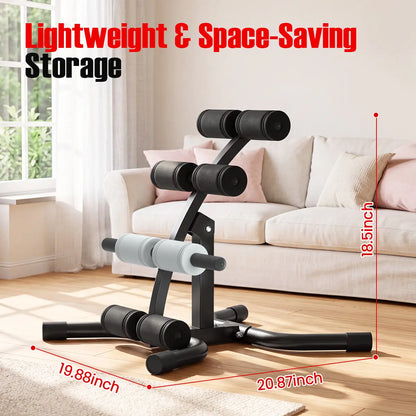 RELIFE REBUILD YOUR LIFE Mini Inversion Table, Unisex Abdominal Training Equipment for Home Gym, Compact Steel Frame Back & Glute Trainer with Foam Rollers, 330 LBS, Workout Machine, Home Abs Workout