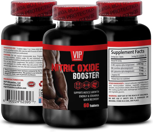 Nitric Oxide Supplement - Nitric Oxide Pills Pre Workout, Pre Workout Nitric Oxide Supplements for Men, Nitric Oxide Muscle Recovery, Nitric Oxide Pre Workout Powder for Men, A-AKG Powder 2Bot