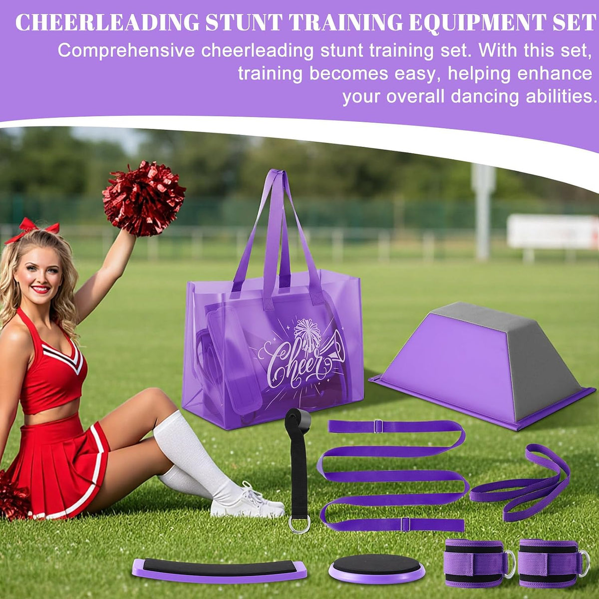 9Pcs Stunt Cheer Flyer Training, Flyer Stand Cheer