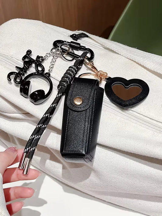 Multi Functional Bag Accessories, Trendy Bag Charms, with Sports & Fitness Theme - Mini Dumbbells, Kettlebell Shaped Pendants, Pu Leather Small Storage Bags for Storage & Decoration, Same Color Woven Hanging Ropes
