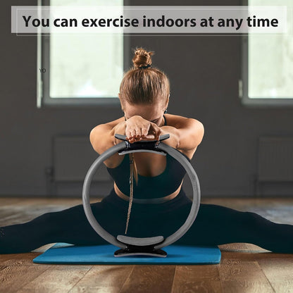 Pilates Ring 11. 81 Inch Pilates Circle Yoga Ring Magic Lightweight Flexible Workout Equipment for Fitness Physical Therapy Resistance Exercise Arms Legs