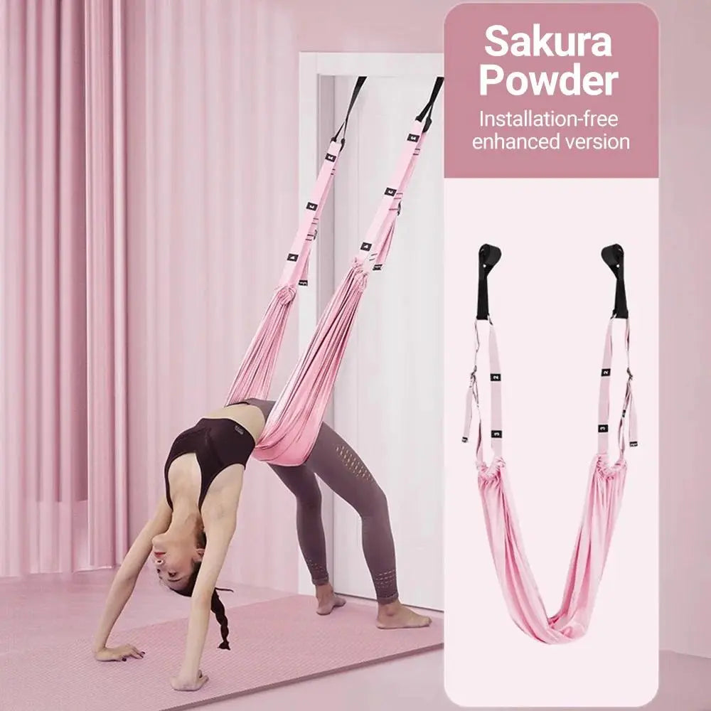 Ladies Aerial Yoga Stretch Band - Heavy Duty Resistance Band for Waist, Back and Leg Training, Pilates and Fitness Workouts Yoga Equipment Premium Elastic Band