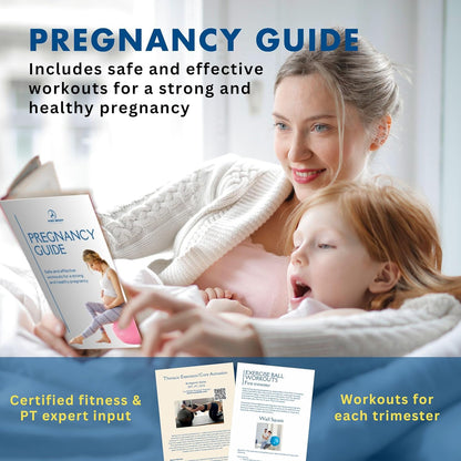 Pregnancy Ball with Guide - Birthing Ball | 1.7Mm Anti-Burst PVC, CA 10P Certified, 55/65/75 Cm, Guide, Doula & Midwife Use, Pump, Pregnancy Essentials