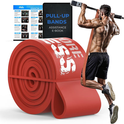 Pull up Assistance Resistance Bands - Long Loop Power Bands for Men and Women - Strength Power Flexibility Training at Home & Gym - Ebooks & Workout Chart Included by