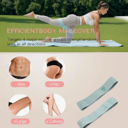 4 Piece Textile Resistance Bands, Leg and Hip Training, Yoga Pilates Rehabilitation Fitness Elastic Bands, Workout Equipment, Fitness Accessories, Exercise Bands