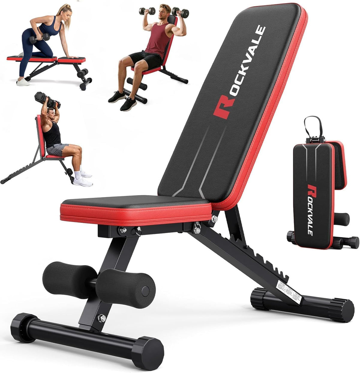 95% Pre-Assemble Adjustable Weight Benches for Home Gym, 9 Backpad Positions Workout Bench, 660Lb Compact Bench Press for Small Space(1Sec Fast Folding)