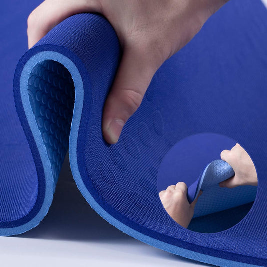 JELS Extra Thick Yoga Mat, 2/5 Inch, Ergonomic 3D Non Slip Design, SGS Certified TPE Material, Yoga Mat for Men Women with Carrying Strap,Exercises Mat for Yoga, Pilates and Floor Workout(72"X26")…