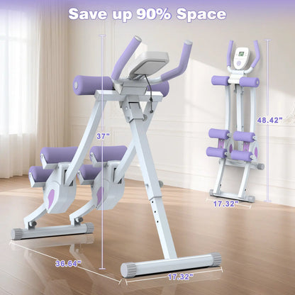 Bearbro Adjustable Ab Trainer with LCD Monitor, 4 Resistance Levels, Foldable Core Workout Machine for Home Gym,Blackfriday