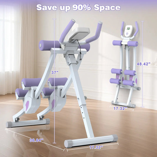 Bearbro Adjustable Ab Trainer with LCD Monitor, 4 Resistance Levels, Foldable Core Workout Machine for Home Gym,Blackfriday