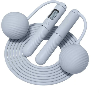 2 in 1 Jump Rope, Weighted Jump Rope for Fitness, Skipping Rope with Counter - Heavy Handles, Adjustable Length - Cordless Jumping Rope for Men Women Kids Fitness Exercise Training Ball-Weighted Jump Rope