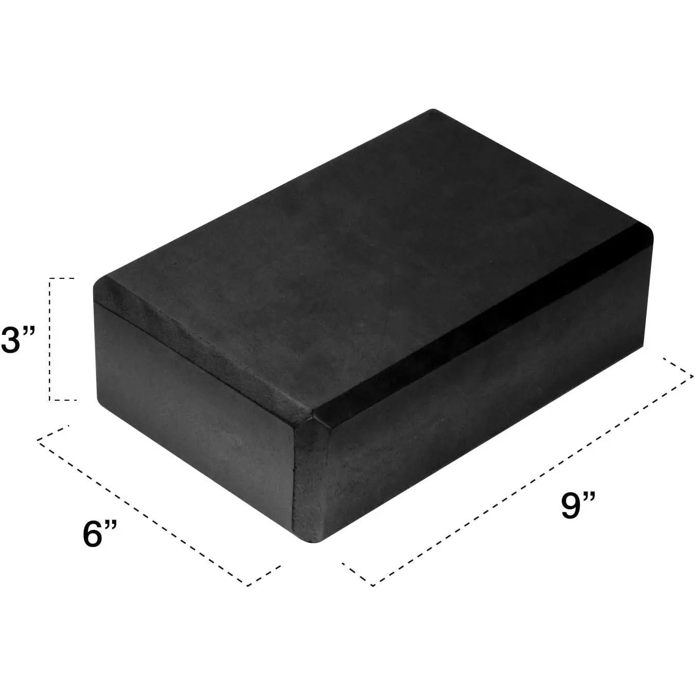 Yoga Blocks 2 Pack (9"X6"X3"), Supportive High-Density EVA Foam with Beveled Edges, Moisture-Proof Props to Gain Strength & Achieve Better Flexibility, Gym, Fitness, Great for Fitness Routines, Yoga Equipment, Pilates Workout Equipment