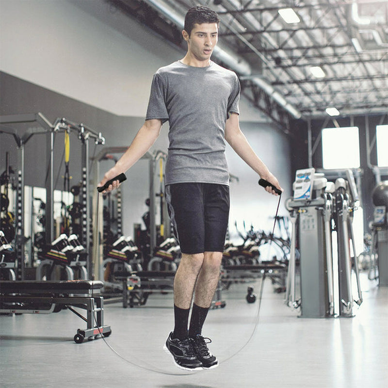 Skipping Jump Rope Aerobic Exercise Boxing Adjustable Bearing Speed Fitness Gym