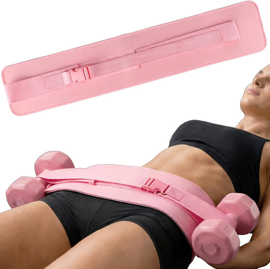 Hip Thrust Belt for Dumbbells, Kettlebells & Plates, Adjustable Booty Belt with Slip-Resistant Padding, Comfortable Glute Bridge Weight Belt for Home & Gym Workouts