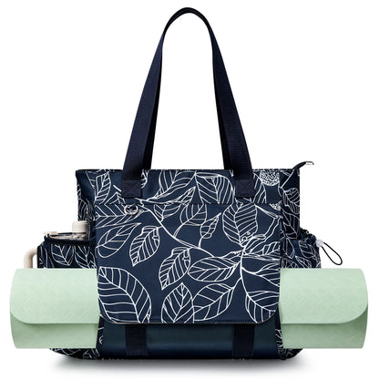 KALIDI Women'S Gym Tote Bag with Yoga Mat Holder & Wet Pocket, Lightweight Waterproof Weekender for Travel, Fitness & Pilates, Casual Sports Bag, Fitness Bag