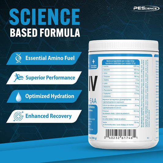 Amino IV BCAA & EAA Powder, Orange Dreamsicle, 30 Servings | Essential Amino Acids, Electrolytes for Hydration and Muscle Recovery, Sugar Free, Taurine, Post Workout