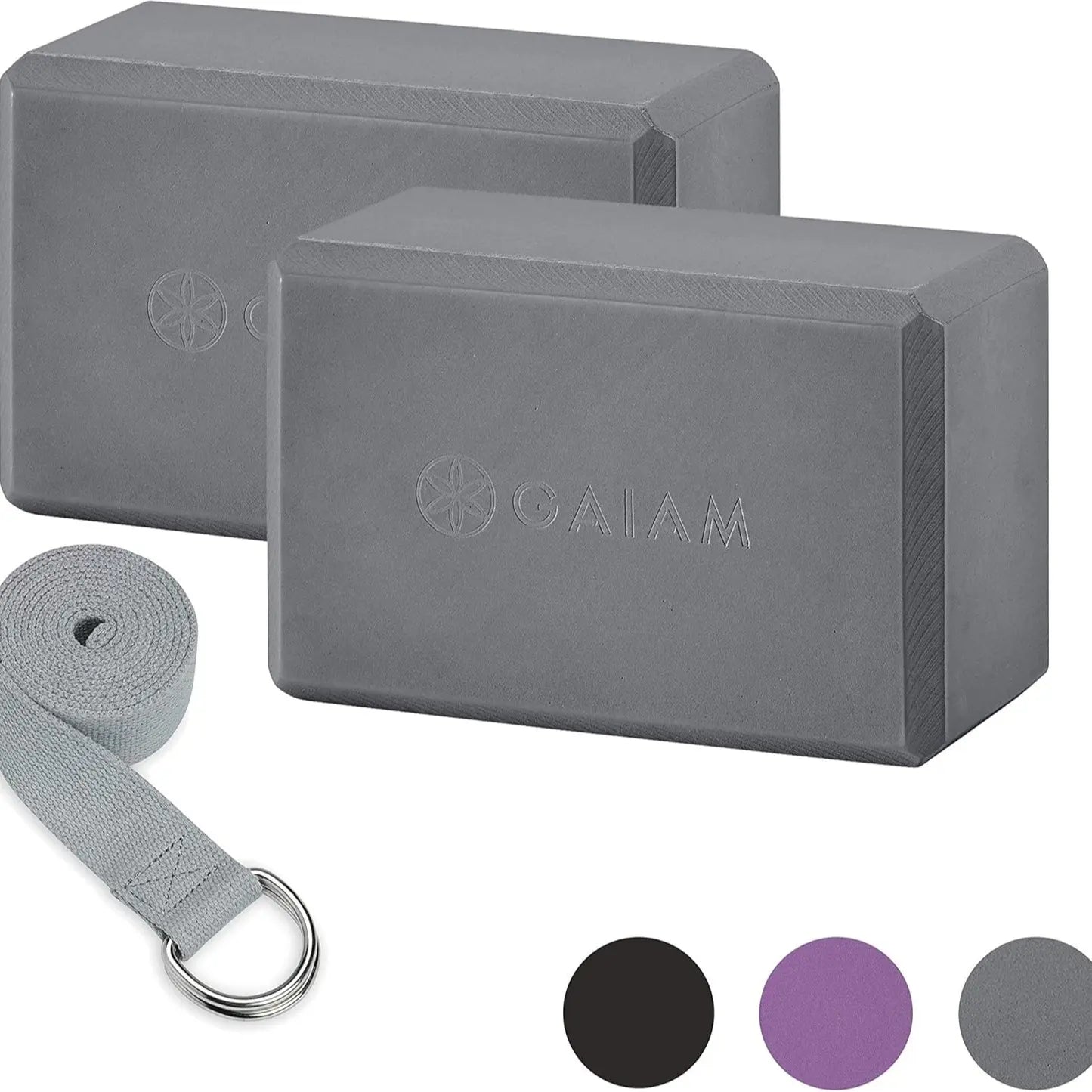 Gaiam Yoga Block - Supportive Latex-Free Eva Foam - Soft Non-Slip Surface with Beveled Edges for Yoga, Pilates, Meditation