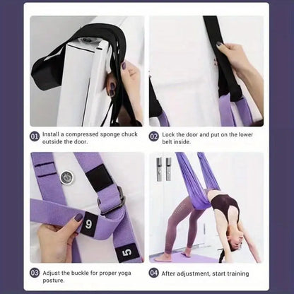Aerial Yoga Swing, 1 Count Adjustable Aerial Yoga Strap, Yoga & Pilates Equipment for Home Gym, Fitness Equipment for Women & Men, Yoga Band, Exercise Band, Workout Bands