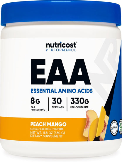 EAA Powder 30 Servings (Unflavored) - Essential Amino Acids - Non-Gmo, Gluten Free, Vegetarian Friendly (Pack of 3)