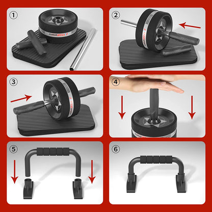 Ab Roller Wheel for Abs Workout with 2 Knee Pads for Home Gym