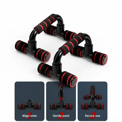Push up Bars Gym Exercise Equipment Fitness 1 Pair Pushup Handles with Cushioned Foam Grip and Non-Slip Sturdy Structure Push up Bars for Men & Women