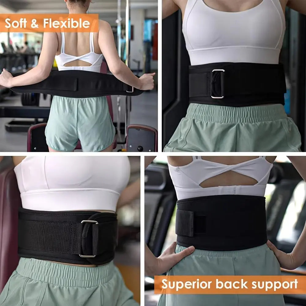 Adjustable Weight Lifting Belt, 1 Count Waist Trainer Belt with Double D-Ring Buckle, Workout Fitness Belt for Squat, Dumbbell, Barbell Exercise, Weightlifting Belt, Gym Accessory, Fitness Accessories