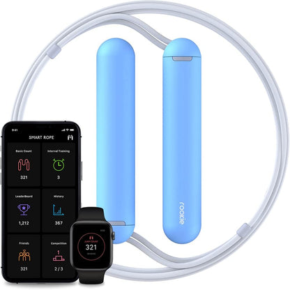 Smart Rope Rookie – Smart Jump Rope with Counter & App, Bluetooth Fitness Tracker, Adjustable Jump Rope for Weight Loss, Cardio, HIIT & Home Workouts