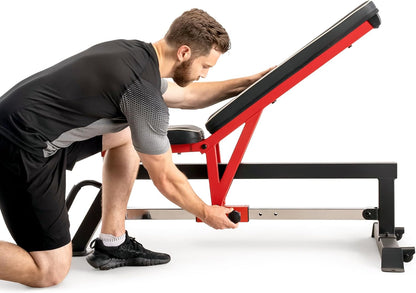 Marcy Foldable Standard Weight Benches, Adjustable Strength Training Benches for Full Body Workout