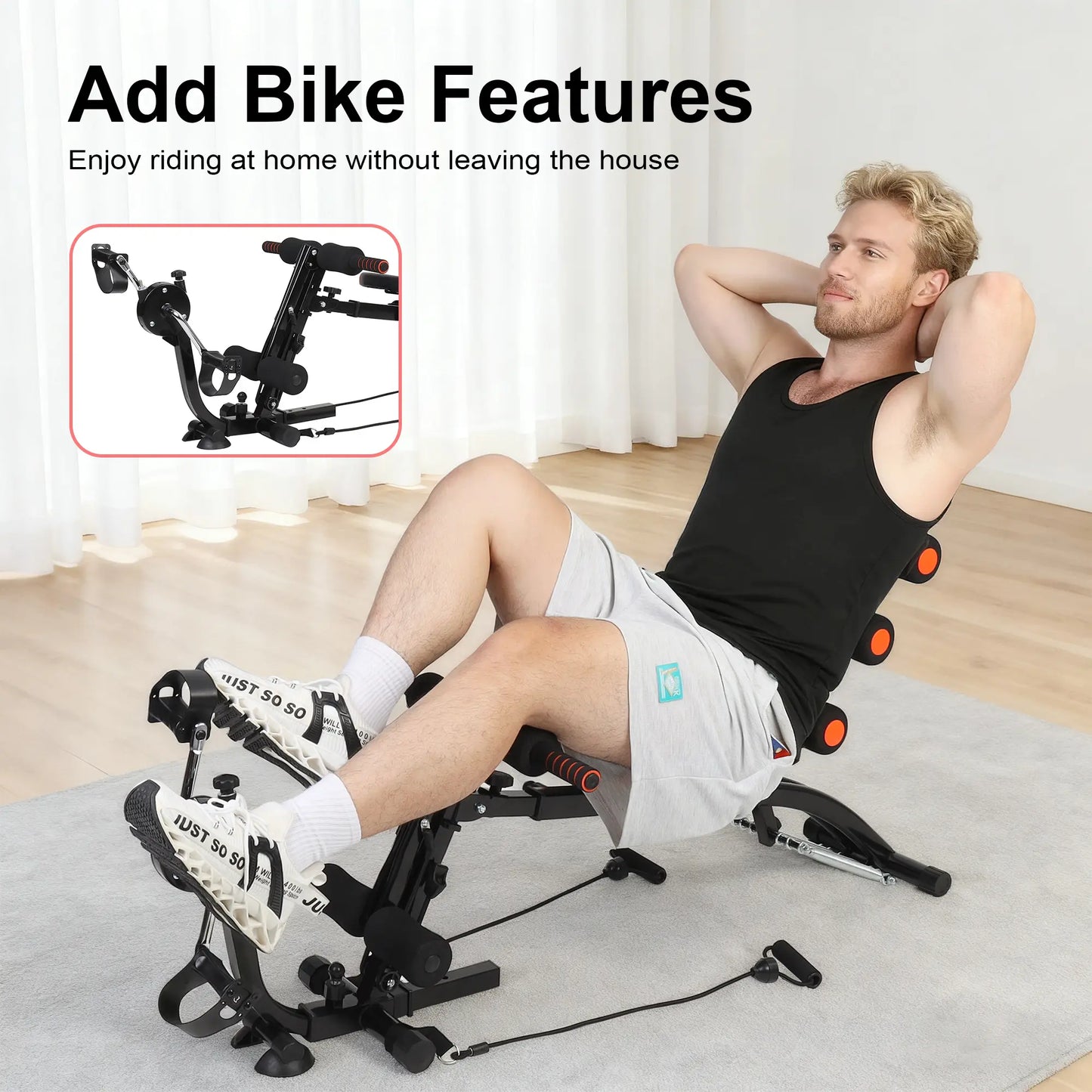 Multi-Functional Adjustable Ab Workout Bench – Sit-Up & Push-Up Exercise Chair for Home Fitness