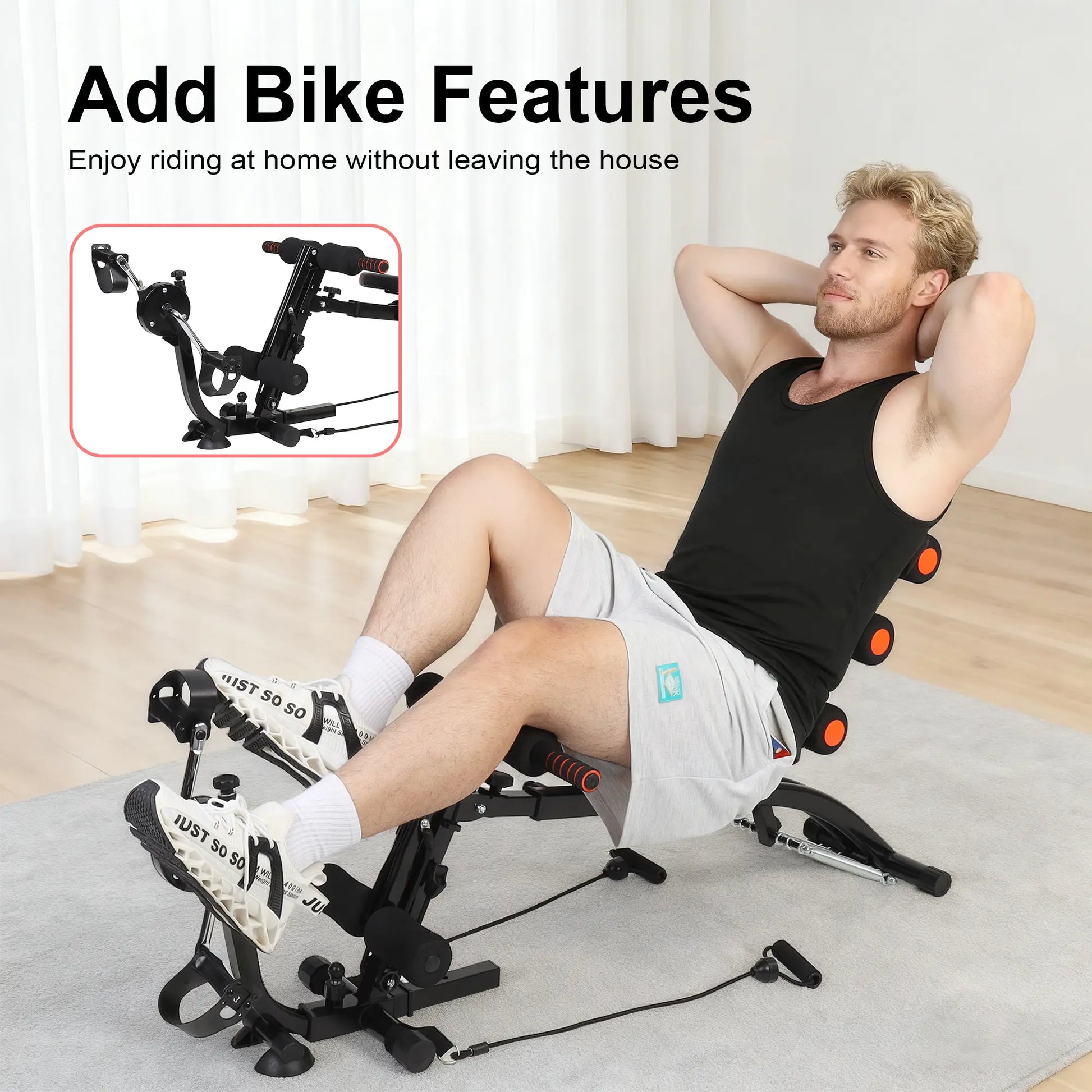 Multi-Functional Adjustable Ab Workout Bench – Sit-Up & Push-Up Exercise Chair for Home Fitness